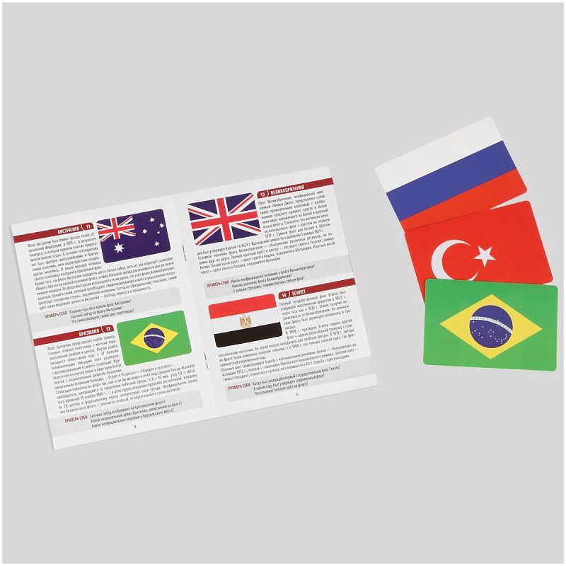 Игра настольная ТРИ СОВЫ "Мемо. Флаги ", 50 карточек, картонная коробка 