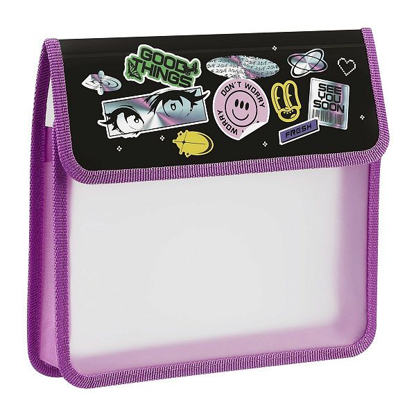 Папка для тетрадей 1 отделение, ArtSpace "Icons", А5, пластик, на липучке