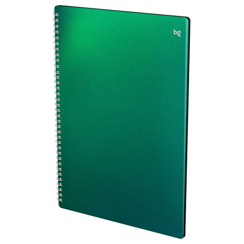Тетрадь 80л., А4, клетка, на гребне BG "Хамелеон", пластиковая обложка, зеленый