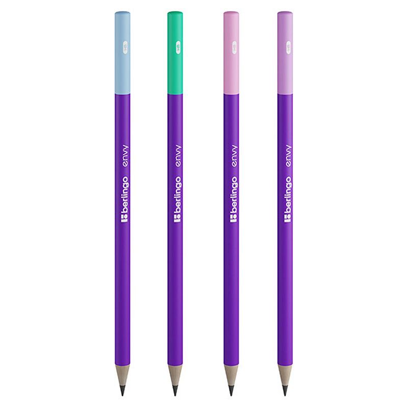 Карандаш ч/г Berlingo "Envy" HB, круглый, заточен., ассорти