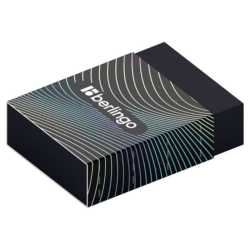 Ластик Berlingo "Electric", Eco-PVC, картонный держатель, 45*32*11мм 