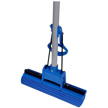 Швабра самоотжимная OfficeClean Professional с губ. насадкой, ПВА 27см, ролик. отжим, телеск. ручка 70-125