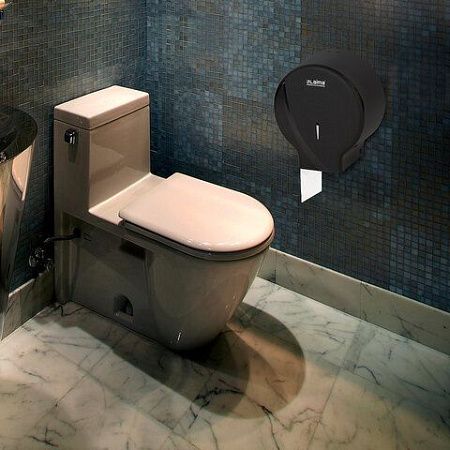 Диспенсер для туалетной бумаги LAIMA PROFESSIONAL ORIGINAL (Система T2), малый, черный, ABS-пластик, 605767 