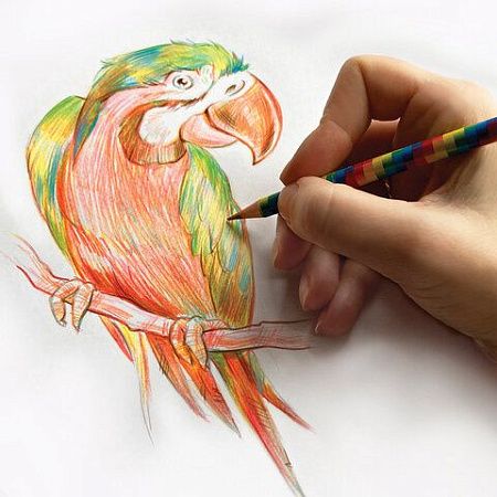 Карандаши с многоцветным грифелем 28 штук, ЮНЛАНДИЯ MAGIC, ассорти, упаковка пластиковая туба, 880950