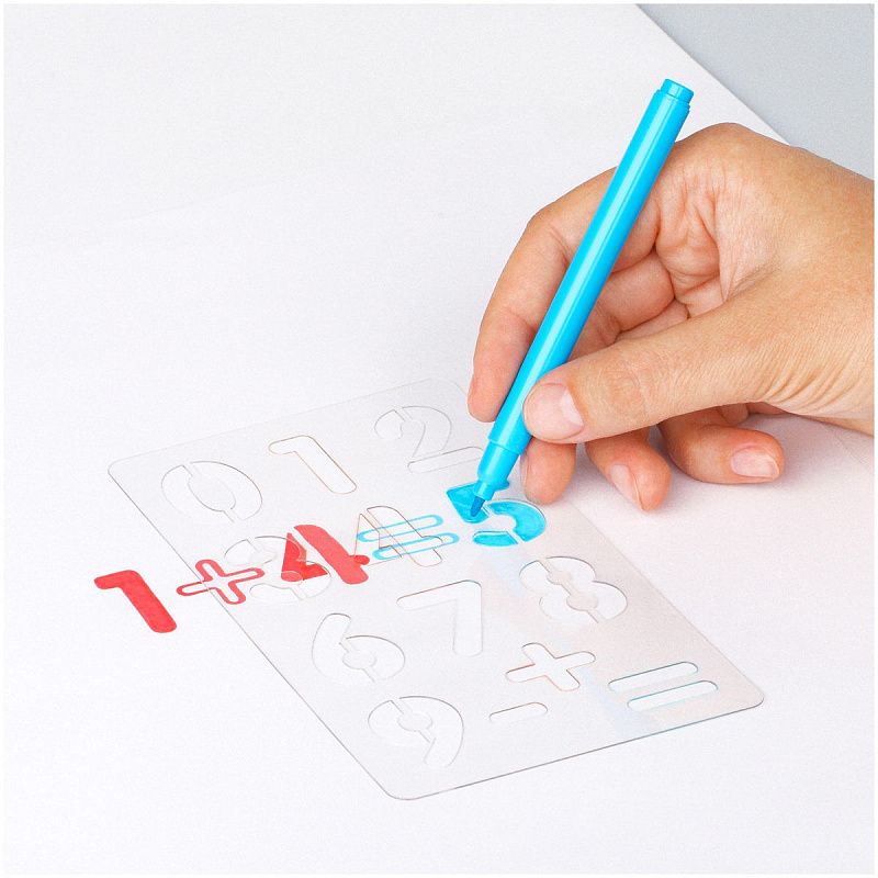 Набор трафаретов Мульти-Пульти 10*18см, "Буквы и цифры", 3шт., европодвес 