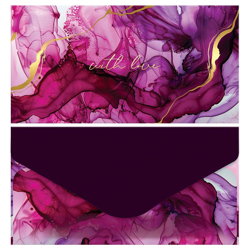 Конверт для денег MESHU "Streaks" 85*164мм, матовая ламинация, фольга, 3 дизайна