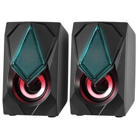 Колонки компьютерные DEFENDER SOLAR 1, 2.0, 6 Вт, пластик, чёрные, 65401
