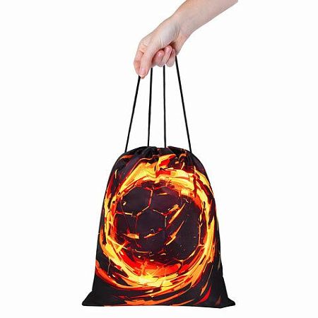 Мешок для обуви BRAUBERG KIDS, с петлей, 42х34 см, "Fire split", 273436 