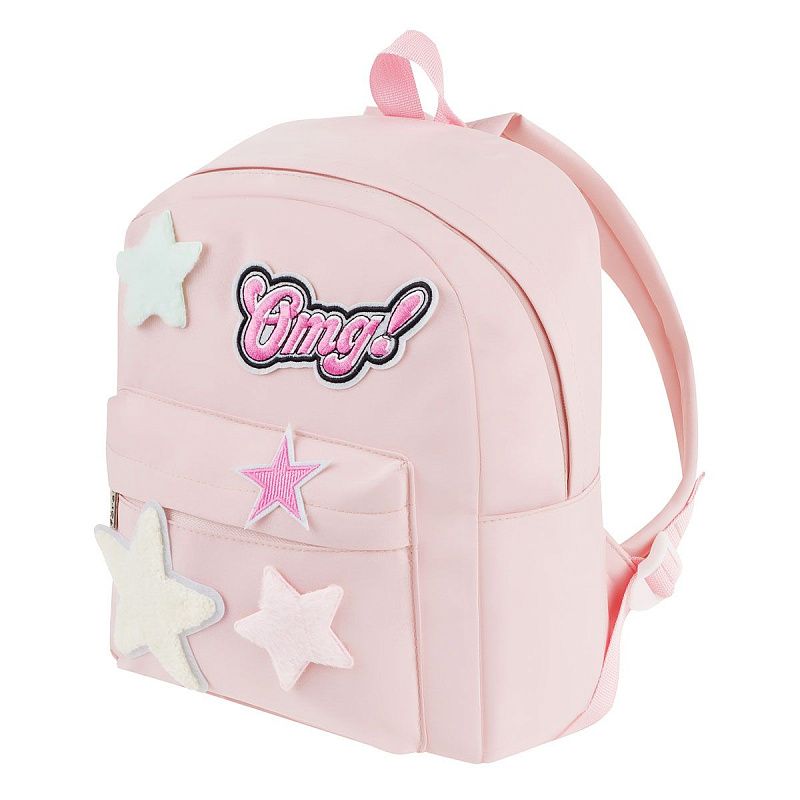 Рюкзак детский Först "Little Star" 32*25*11см, 1 отделение, 4 кармана, мягкая спинка, розовый