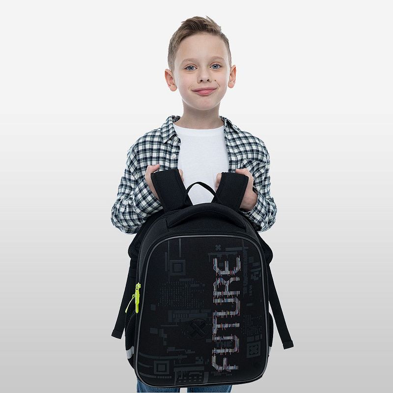 Ранец Berlingo Expert Mini "FutureX" 36*27*14см, 2 отделения, 2 кармана, анатомическая спинка 