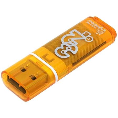 Память Smart Buy "Glossy"  32GB, USB 2.0 Flash Drive, оранжевый