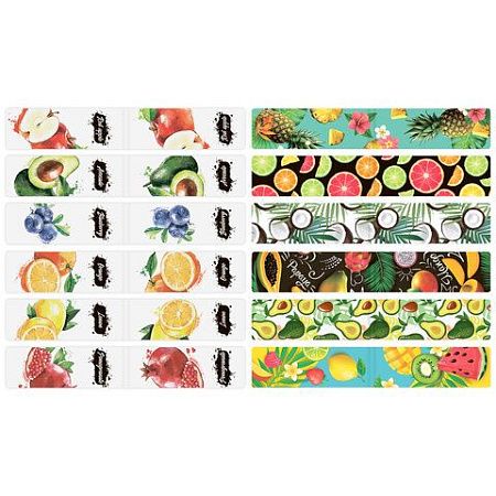 Закладки для книг МАГНИТНЫЕ, "FRUITS", набор 12 шт., 60x20 мм, BRAUBERG, 113173 