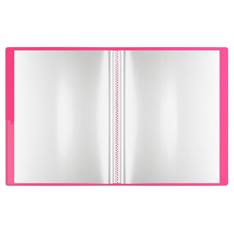 Папка с 40 вкладышами Berlingo "Your Way", 24мм, 600мкм, розовый неон, с внутр. карманом 