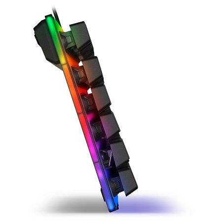 Клавиатура Sven KB-G8500, USB, прозрачный корпус, подсветка, черный