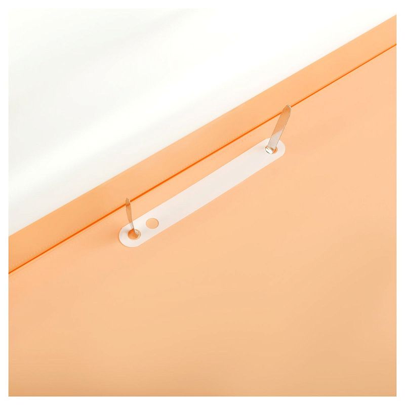 Папка-скоросшиватель пластик. перф. СТАММ "Акцент" А4, 180мкм, персиковая с прозр. верхом 