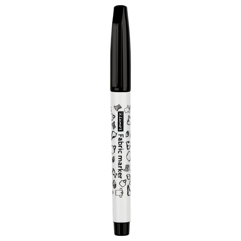 Маркер для ткани Luxor "Fabric" черный, пулевидный, 1-2мм 