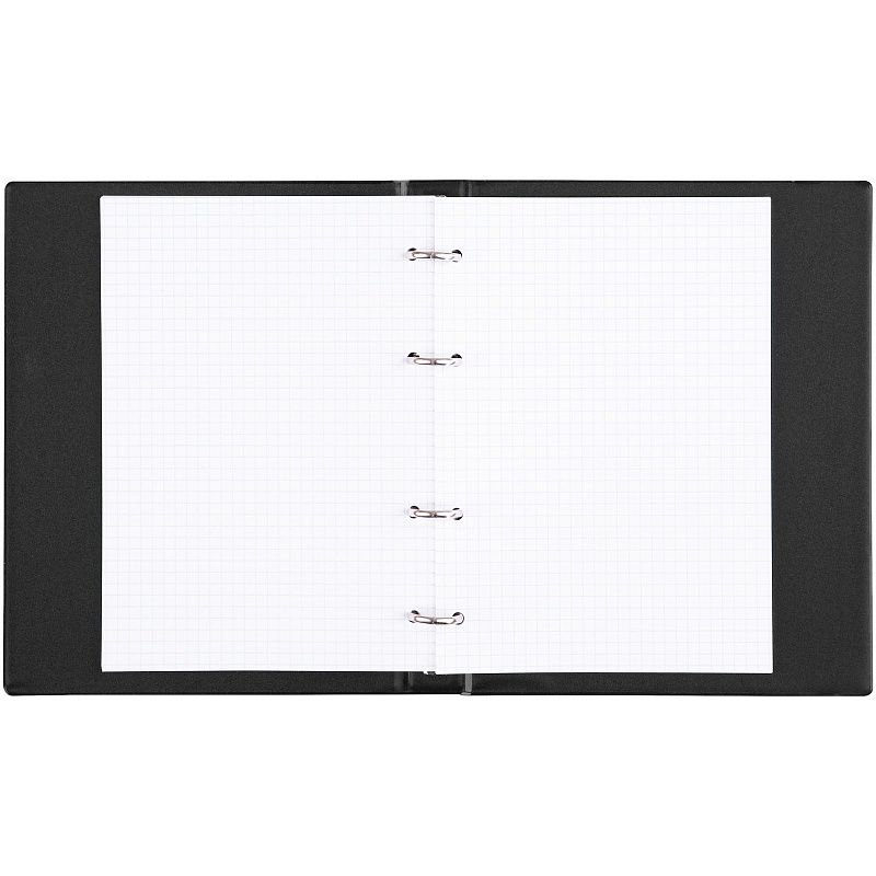 Тетрадь на кольцах А5, 80л., BG, обл. ПВХ, черный