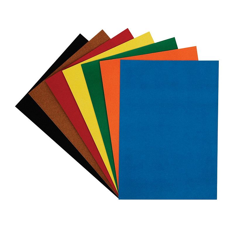 Картон бархатный А5, Мульти-Пульти, 7л., 7цв., в папке с европодвесом, "Приключения Енота"