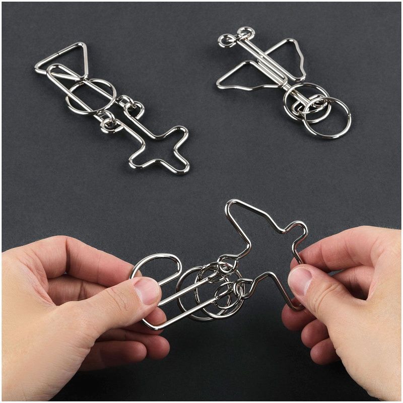 Головоломка металлическая средняя ТРИ СОВЫ, ассорти, 2 уровень сложности 