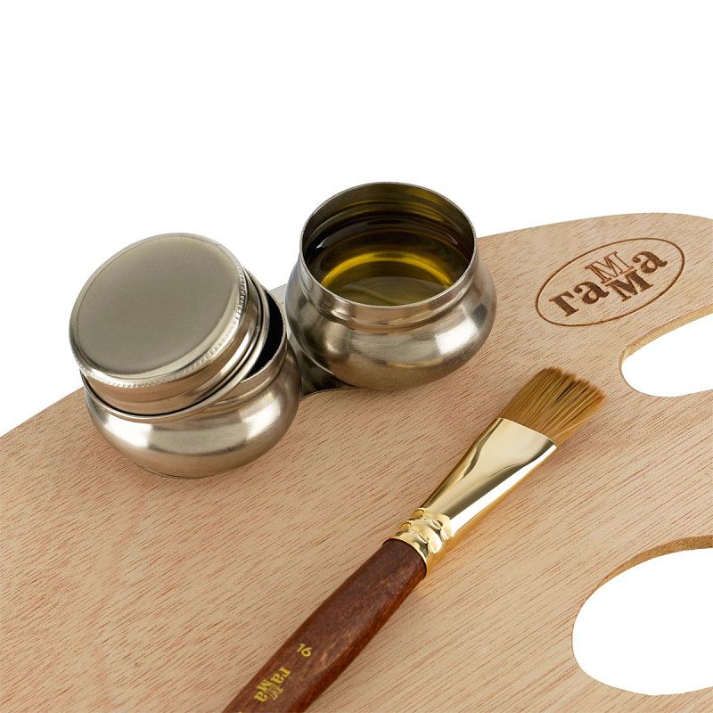 Масленка металлическая двойная с крышкой Гамма "Студия"