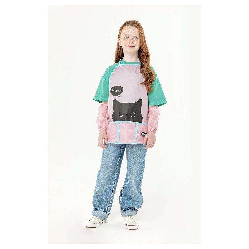 Фартук с нарукавниками Först "Kitty", 53,5*44,5см, 3 кармана, розовый 