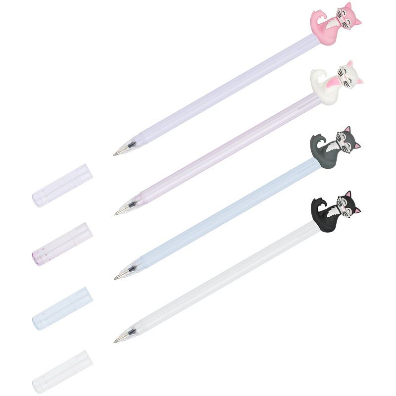 Ручка шариковая MESHU "Purr" синяя, 0,7мм, корпус ассорти 