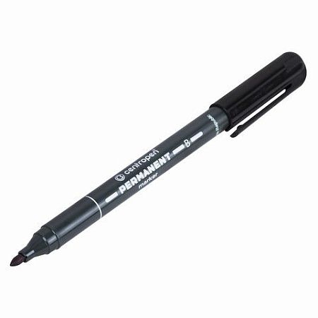Маркер перманентный CENTROPEN 2836, ЧЕРНЫЙ, круглый наконечник, 2 мм, 6 2836 0012 