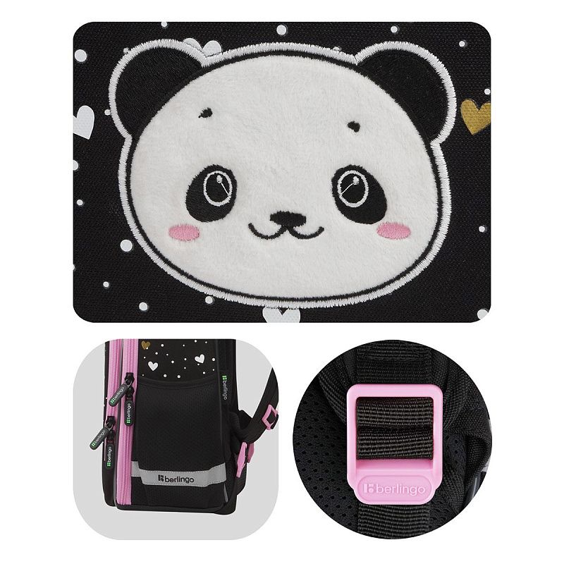 Ранец Berlingo Expert Plus "Cool panda" 38*29*15см, 2 отделения, 2 кармана, анатомическая спинка 