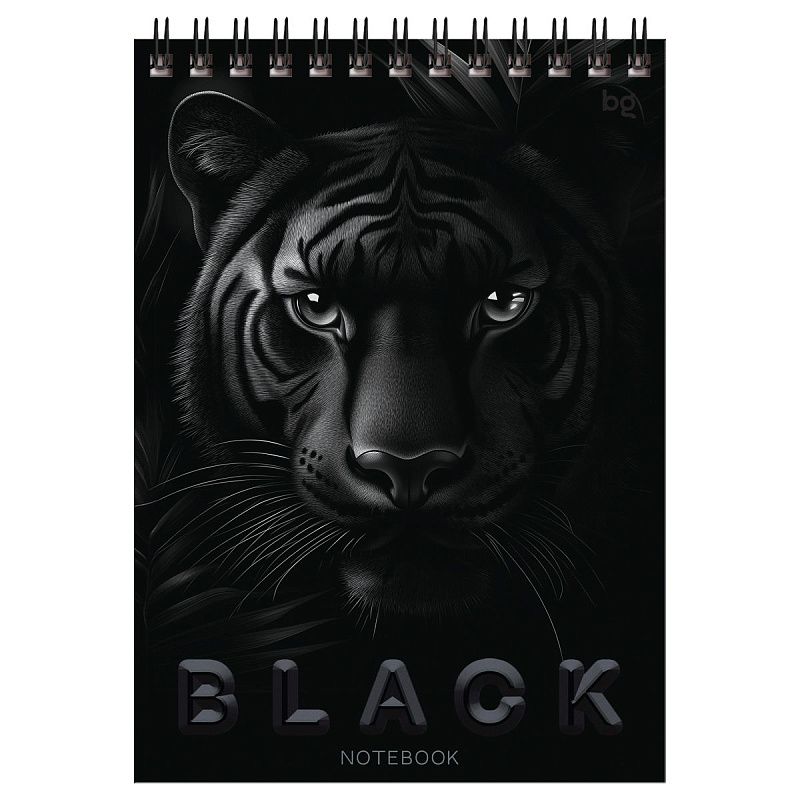 Блокнот А5 40л. на гребне BG "Just black"