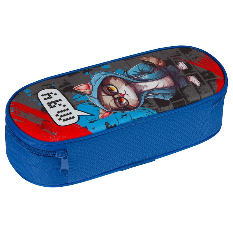 Пенал корпусный 1 отделение, 220*95*50 Мульти-Пульти "Мяу", полиэстер 