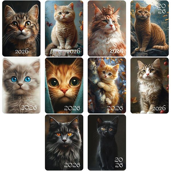 Календарь карманный, 65*95 мм BG "Коты", глянцевая ламинация, ассорти, 2026г.