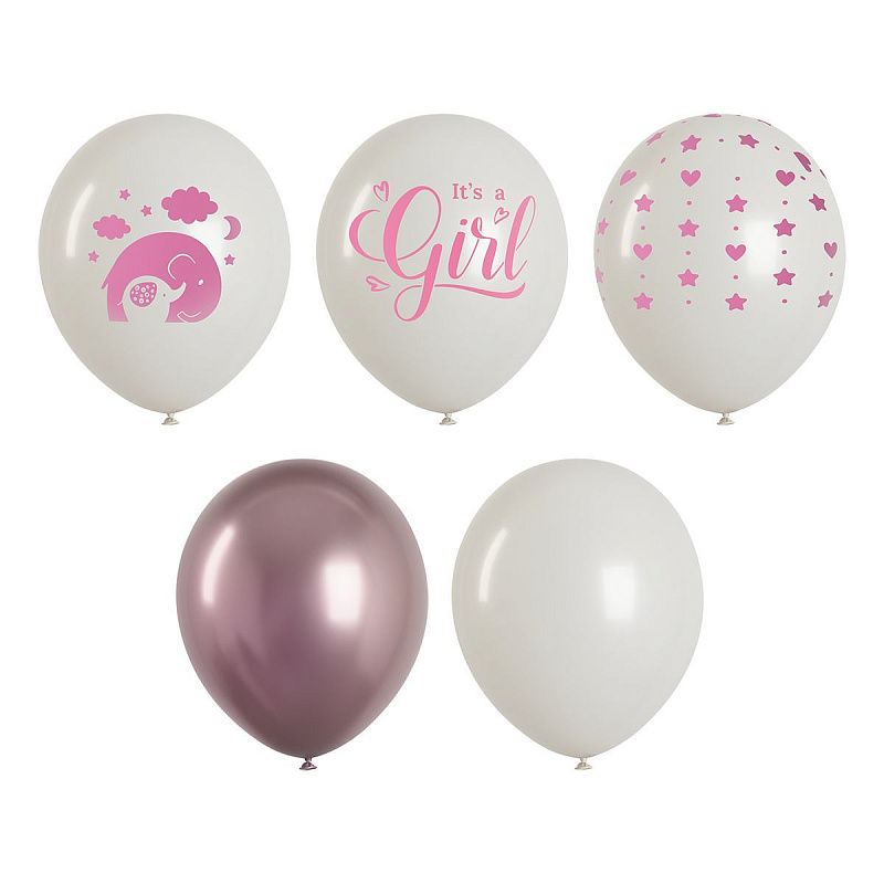 Воздушные шары, 10шт., М12/30см, MESHU "It's girl", пастель, ассорти