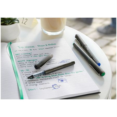Ручка-роллер Faber-Castell "Free Ink Needle" синяя, 0,5мм, одноразовая 