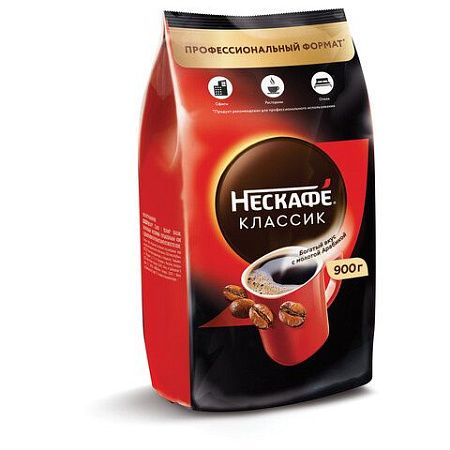 Кофе растворимый NESCAFE "Classic", 900 г, мягкая упаковка, 12397458