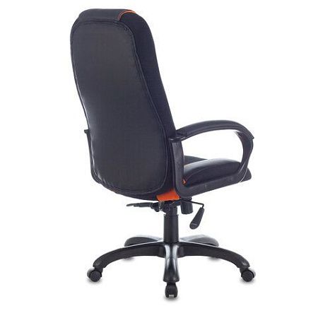 Кресло компьютерное BRABIX PREMIUM "Rapid GM-102", экокожа/ткань, черно/оранжевое, 532420, GM-102_532420