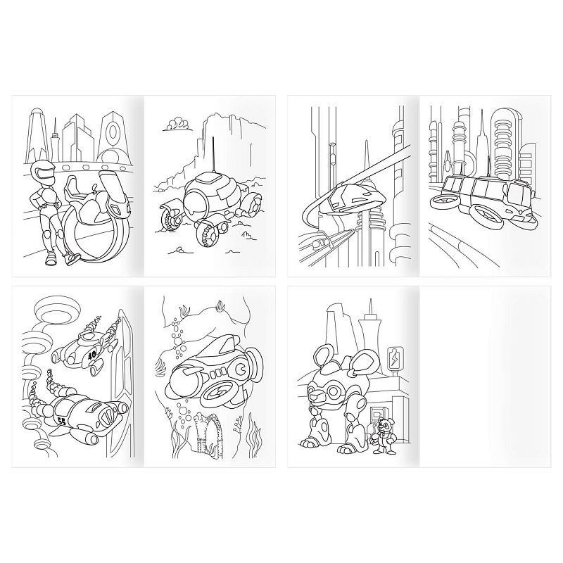 Раскраска А4, 16 стр., ТРИ СОВЫ "Для мальчиков"