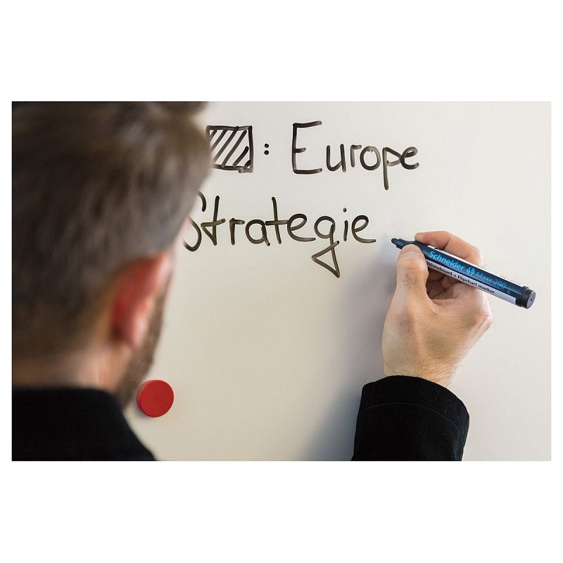 Маркер для белых досок и флипчартов Schneider "Maxx 290" черный, пулевидный, 3мм 