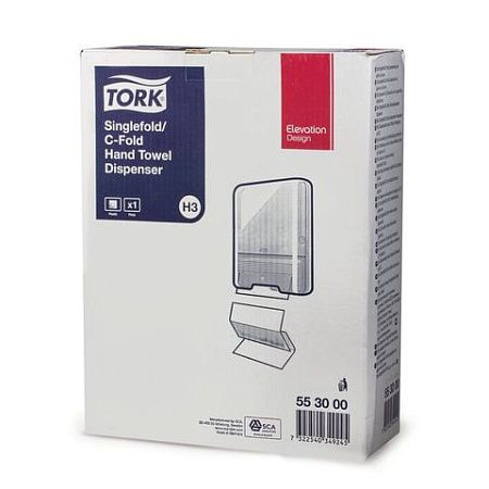 Диспенсер для полотенец TORK (Система H3) Elevation, ZZ, белый, 553000 