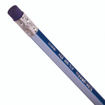 Карандаш чернографитный BRAUBERG "GX-100", 1 шт., HB, с ластиком, корпус синий, 181720 