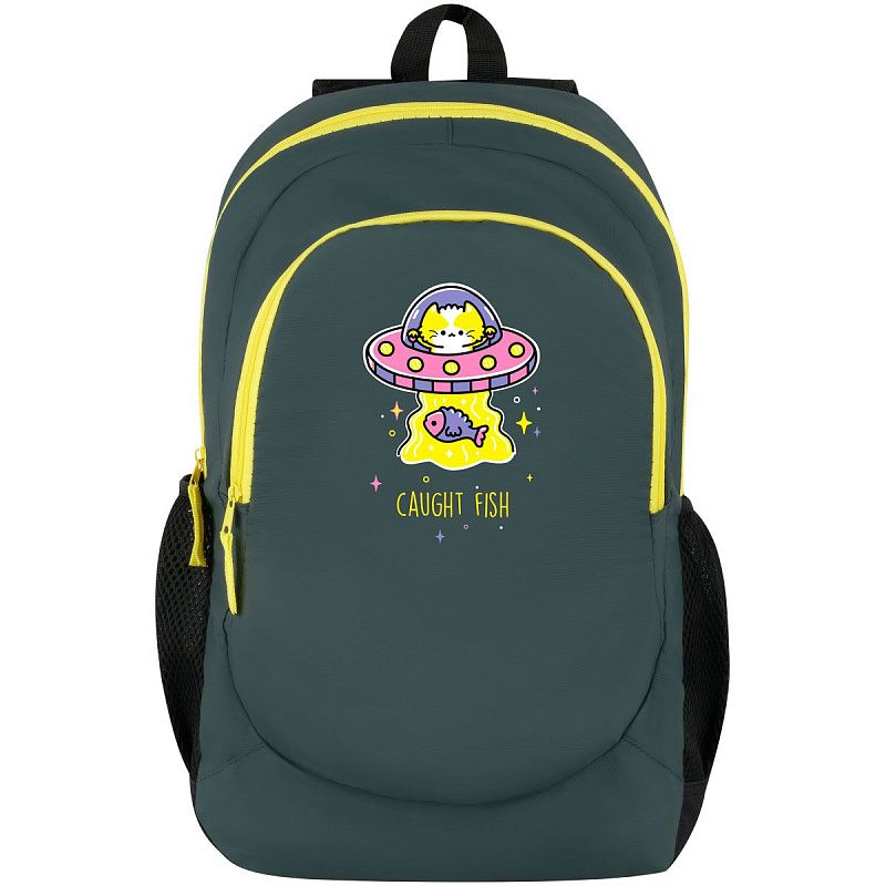 Рюкзак ArtSpace Classic "Caught Fish", 45*30*16см, 2 отделения, 2 кармана, PU покрытие, уплотн. спинка 