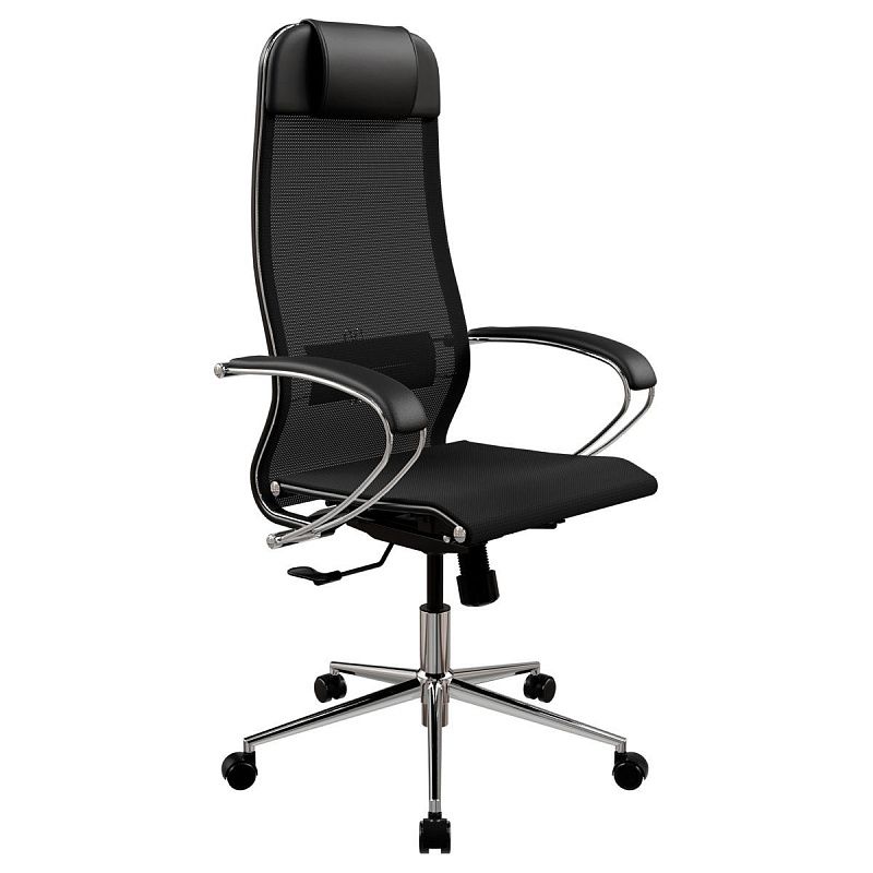 Кресло руководителя Метта "ErgoLife" Set 12, сетка черная, синхромеханизм качания, (131/Synchro052), 233.16.1.403