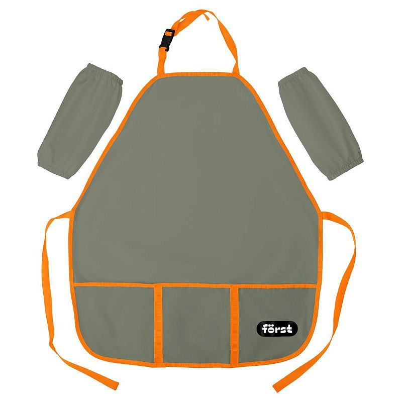 Фартук с нарукавниками Först, 53,5*44,5см, 3 кармана, серый