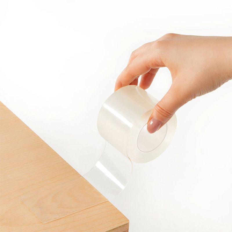 Клей-лента двусторонняя многоразовая OfficeSpace, 50мм*1мм*3м