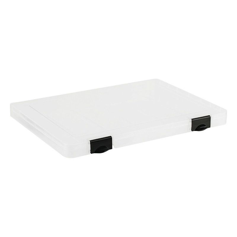 Папка для документов СТАММ А4, 230*305*23мм, пластик., прозрачная, черные защелки 