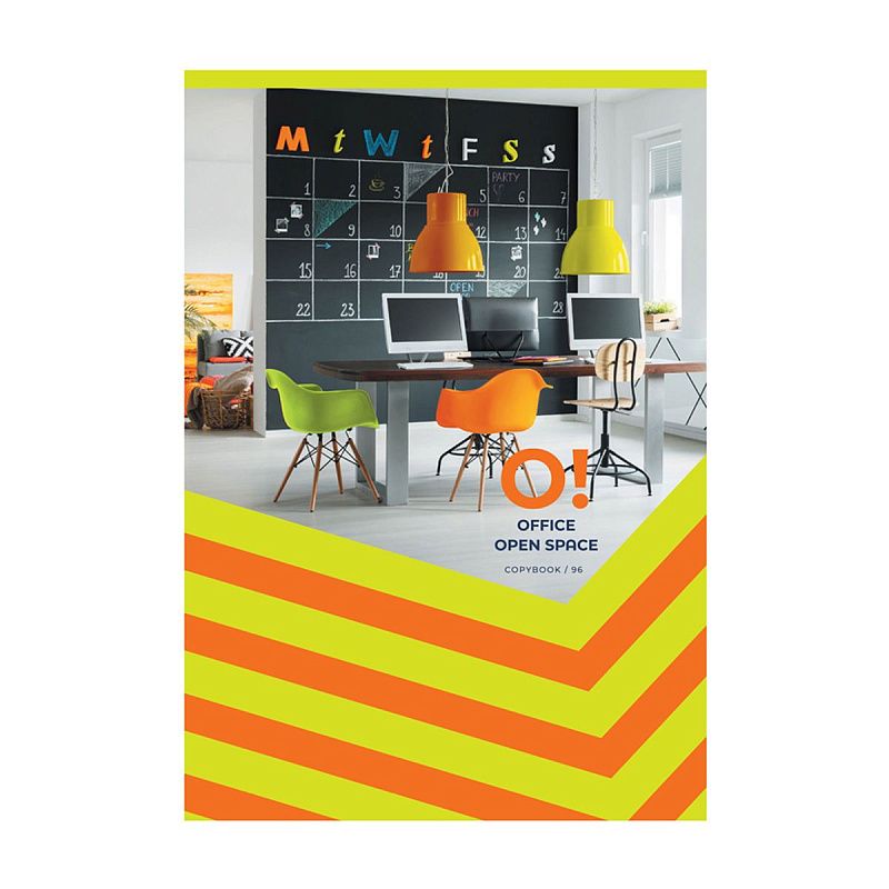 Тетрадь 96л., А4, клетка BG "Офисное пространство"