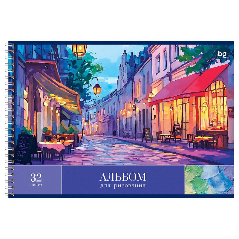 Альбом для рисования 32л., А4, на гребне BG "Пейзажи"