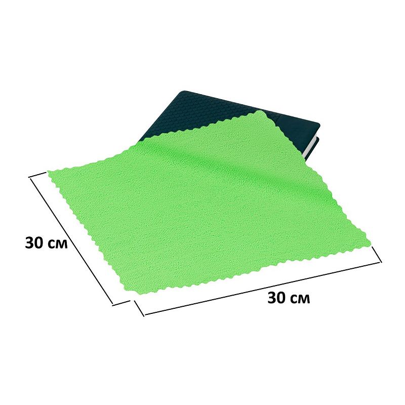 Салфетки для уборки Vega, набор 10шт., микрофибра, 30*30см, европодвес, цвет ассорти
