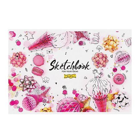 Альбом для рисования 32л., А4, на скрепке ArtSpace "Стиль. Bright sweets", эконом