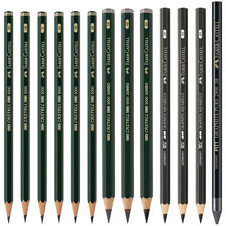 Набор карандашей ч/г Faber-Castell "Pitt Graphite", 26 предметов, заточен., метал. кор.
