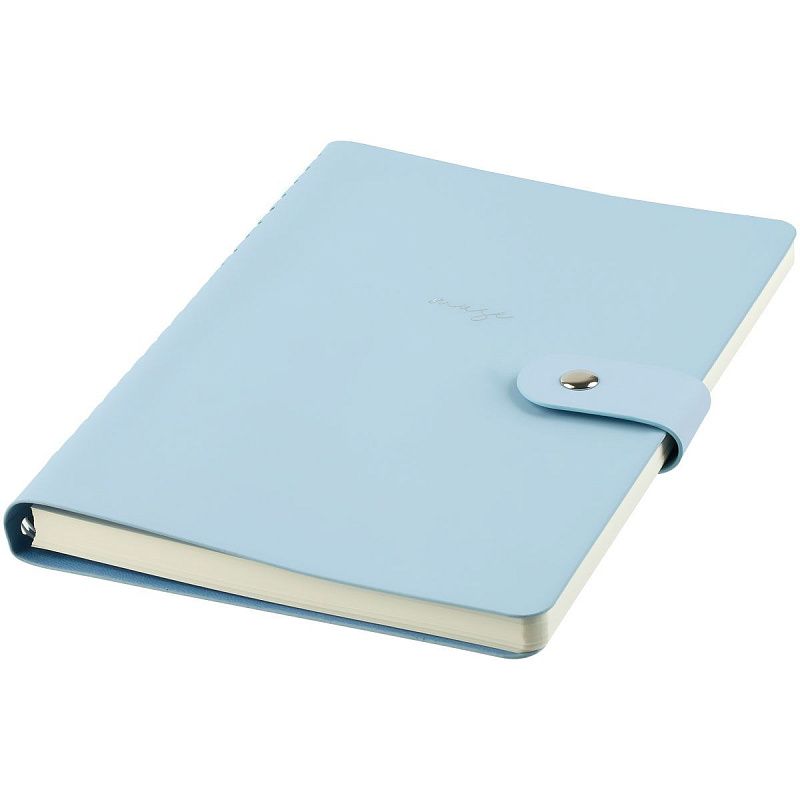Записная книжка А5 96л. ЛАЙТ, кожзам, скрытый гребень, Greenwich Line "Pastel. Blue", блок в линию
